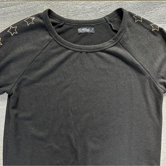 EUC Michael Lauren Long Sleeve Black w/ Gold Stars Pullover Crewneck Sweater S - Picture 2 of 13